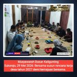 Musyawarah Dusun Kaligunting Sukorejo Berjalan Lancar, Rancang Rencana Kerja Desa 2027 Bersama   
