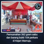 Wakil Ketua DPRD Mamuju Tengah Saksikan Pemusnahan 362 Gram Sabu & Barang Bukti 104 Perkara   