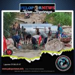 Pembangunan Jembatan Garuda Armco Desa Ongko Telah Berjalan, Kepala Desa Sampaikan Apresiasinya kepada TNI